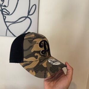 Camouflage Trucker Hat with Black Mesh